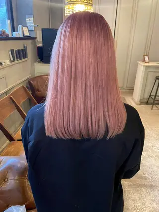 セミロング カラー RUKA 美容院×ネイリストのヘアスタイル