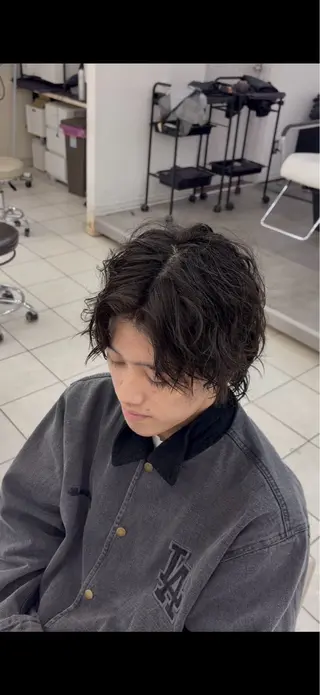 パーマ メンズカット＆ 艶カラー/有馬のヘアスタイル