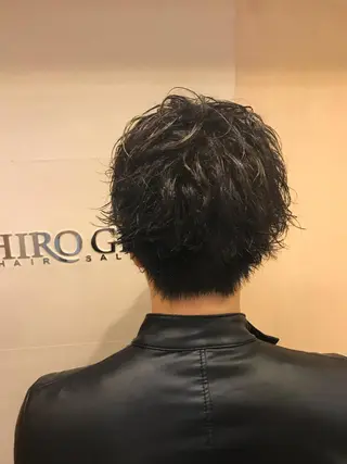 セミロング パーマ メンズ HIRO GINZA 銀座一丁目店のヘアスタイル