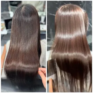 ロング JIN|朝楽になる 乾かしただけで極艶髪のヘアスタイル