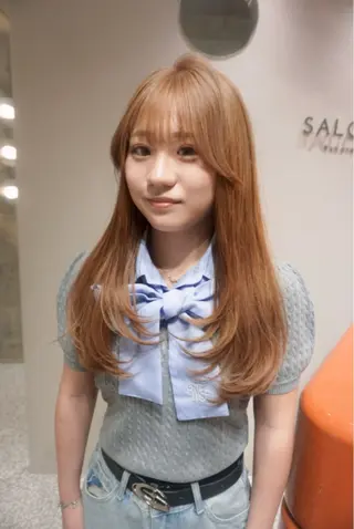 ロング カラー 大卒フリーランス 美容師☆ぬくいせいなのヘアスタイル