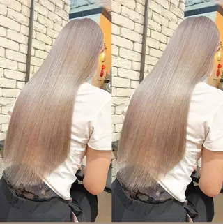 ロング カラー ヘアアレンジ ベージュ透明感カラー 💟AYUMI💟のヘアスタイル