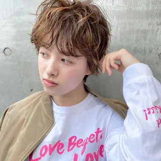 ショート カラー ヘアアレンジ 【ダメージレス施術】 【透明感】北村 拓也のヘアスタイル