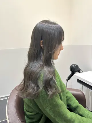 セミロング カラー 矢野 晃平のヘアスタイル