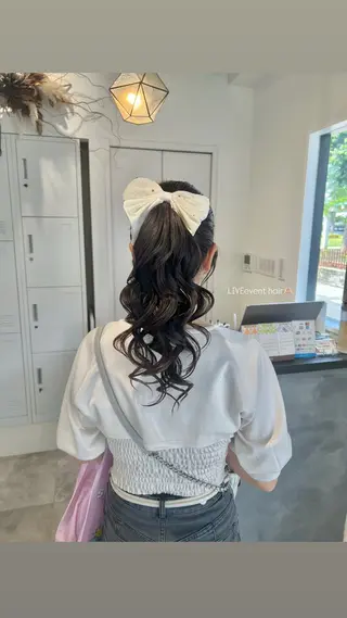 ロング ヘアアレンジ 黒阪 なみのヘアスタイル