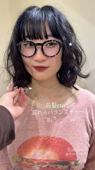 ミディアム カットモデル募集🤍 🐇anzuのヘアスタイル