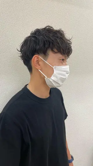 パーマ メンズ もりたみかこ 美容師お休み中のヘアスタイル