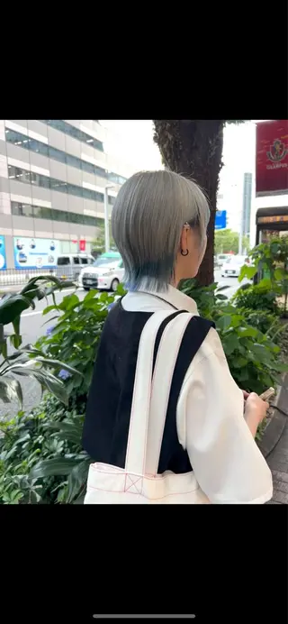 ショート りん🧸透明感カラ ー/ヘアアレンジのヘアスタイル