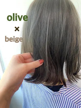 ミディアム カラー パーマ ヘアアレンジ 透明感カラー/ レイヤー　YUKAのヘアスタイル