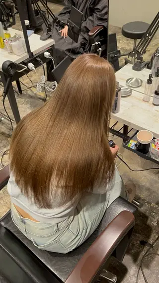 ロング 渋谷ケアブリーチ ❤️🔥徳田空悟のヘアスタイル