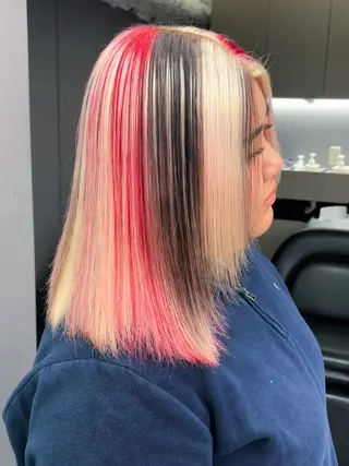 ミディアム カラー デザインカラー /rioのヘアスタイル