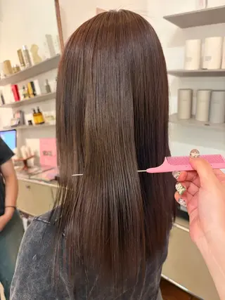 カラー キラ/ハイトーン/ 透け感カラーのヘアスタイル
