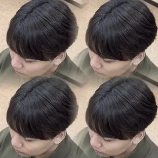 ミディアム メンズ 焼津メンズパーマ特化 大石雄生のヘアスタイル