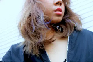 ミディアム カラー 信原 獎人のヘアスタイル