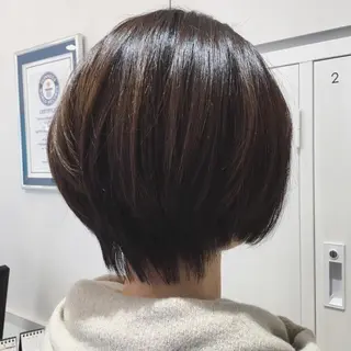 ショート カラー 似合わせ/レイヤー /ボブ/新谷のヘアスタイル