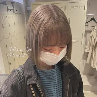 ロング カラー 抜け感レイヤー︴ ニュアンスカラーのヘアスタイル