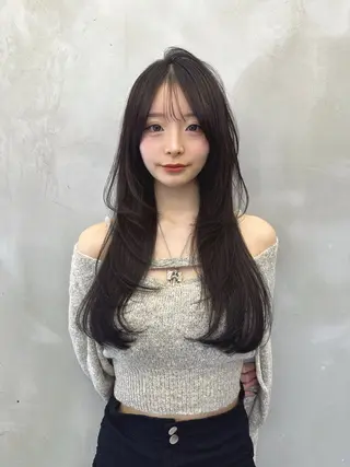 ロング カラー Airi/ブリーチ なし艶カラー♡のヘアスタイル