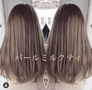 セミロング カラー テトネ タカシのヘアスタイル