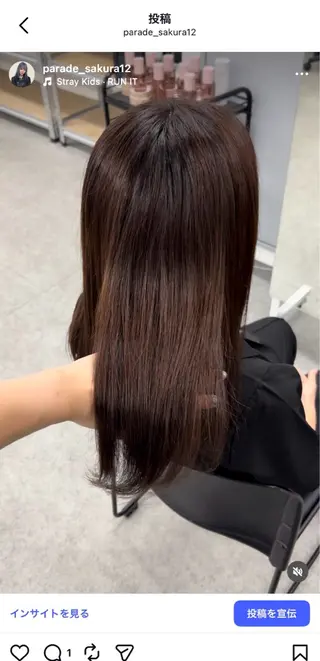 ロング カラー ヘアアレンジ メンズ さくら🍒 暖色カラー/髪質改善のヘアスタイル