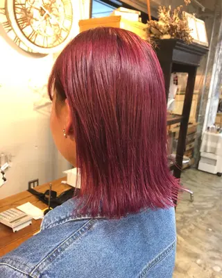 ミディアム カラー Pia ツボイ ケイタのヘアスタイル