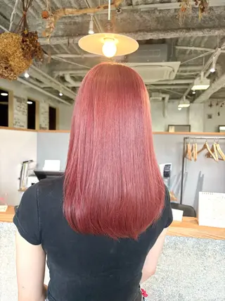ロング KAE🍓艶カラー /韓国風のヘアスタイル