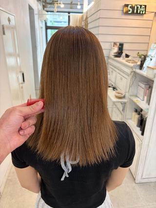 ミディアム カラー ダブルカラー メンズパーマ大成のヘアスタイル
