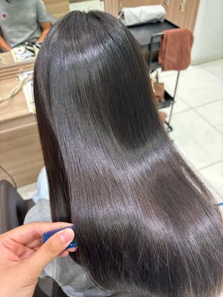 ロング パーマ 縮毛矯正 /鈴木かのんのヘアスタイル