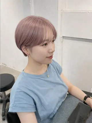 ショート カラー 骨格診断で絶対可愛い ✨丸みショート✨凌弥のヘアスタイル