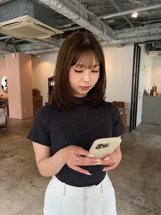 ミディアム 🧣misaki 🧣のヘアスタイル