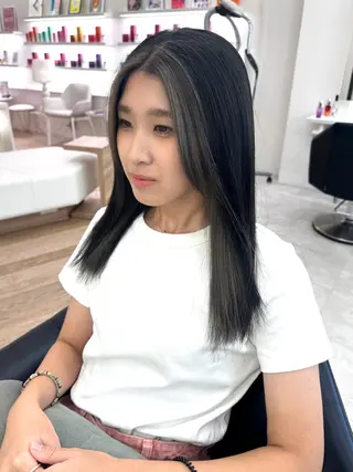 ロング カラー NANO/ ブリーチ×レイヤーのヘアスタイル
