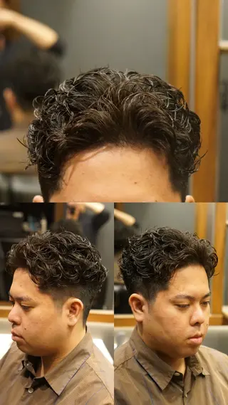 ショート パーマ メンズ 橋川 飛鷲のヘアスタイル