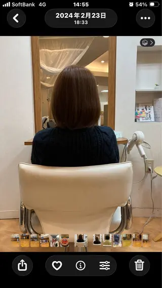 ミディアム 高畑駅×縮毛矯正 縮毛矯正湯浅貴子のヘアスタイル