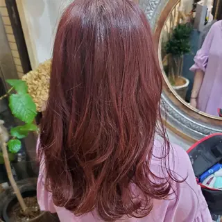 セミロング カラー 韓国風レイヤーカット 上手く丁寧早い/マツのヘアスタイル