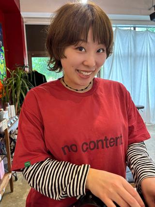 ショート パーマ 小日向 沙織のヘアスタイル