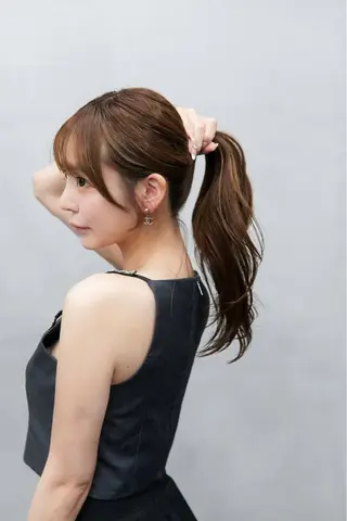 ロング 水田吉亮/髪質改善/ 縮毛矯正/レイヤーのヘアスタイル