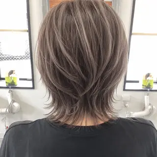ミディアム カラー 土本 定ニのヘアスタイル