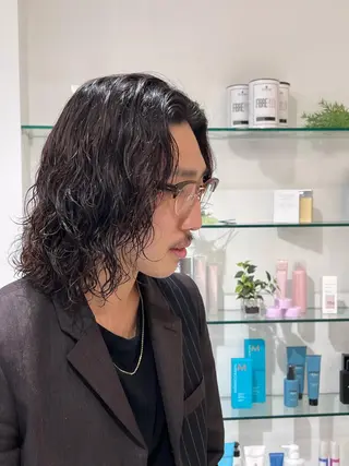 パーマ メンズ 市川 翔大のヘアスタイル