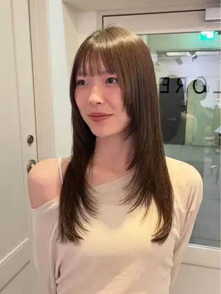 ロング カラー ブラウンカラー/ レイヤー/ ローレンのヘアスタイル