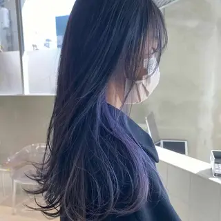 ロング カラー ヘアアレンジ 押切 響　のヘアスタイル