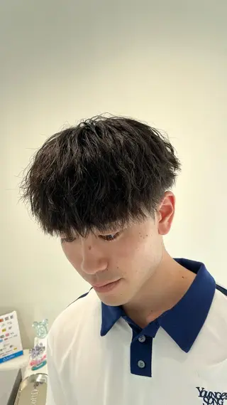 ショート パーマ メンズ 🏆メンズヘア特化 🥇代表りんぺーのヘアスタイル