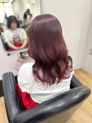 ミディアム カラー ヘアアレンジ あおい 🍒暖色カラーのヘアスタイル
