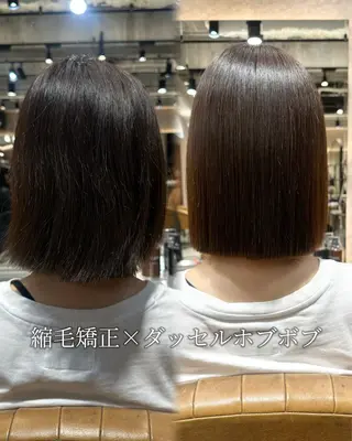 ミディアム カラー ✨縮毛矯正/透明感 カラー/芦川優磨のヘアスタイル