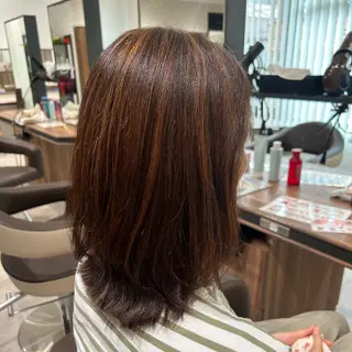 ミディアム カラー 🩵ྀི髪質改善/ ちもも🩵ྀིのヘアスタイル