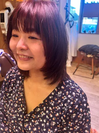ミディアム カラー 若松 絵美のヘアスタイル