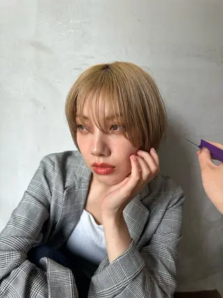 ショート 縮毛矯正/レイヤー taiga🧡のヘアスタイル