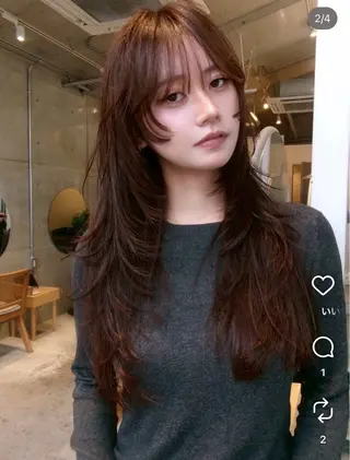 ミディアム テラダ ユウシン西金沢のヘアスタイル