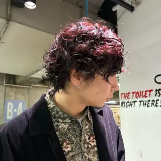 カラー メンズ ★デザインカラー ハイトーン ももか★のヘアスタイル