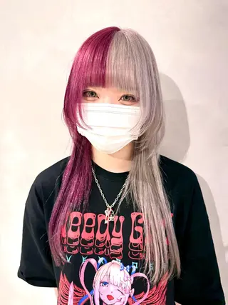 ロング カラー デザインカラー/パー マ🦖外岡咲希🦖のヘアスタイル