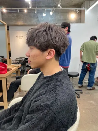 カラー メンズ カマタ ハルキのヘアスタイル