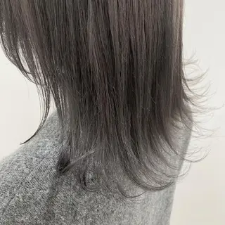 セミロング カラー マンツーマン女性 美容師 奏のヘアスタイル
